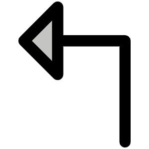 Arrow Elbow Up Left Duotone Icon from Phosphor Duotone Set