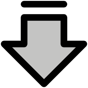 Arrow Fat Line Down Duotone Icon from Phosphor Duotone Set