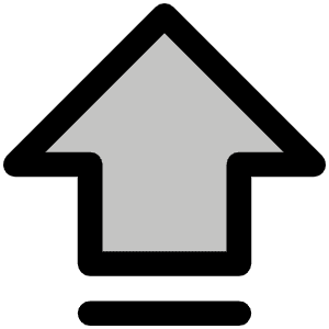 Arrow Fat Line Up Duotone Icon from Phosphor Duotone Set