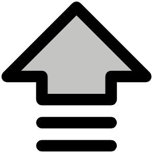 Arrow Fat Lines Up Duotone Icon from Phosphor Duotone Set