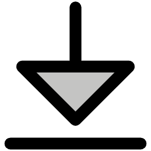 Arrow Line Down Duotone Icon from Phosphor Duotone Set