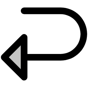 Arrow U Down Left Duotone Icon from Phosphor Duotone Set