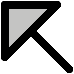 Arrow Up Left Duotone Icon from Phosphor Duotone Set