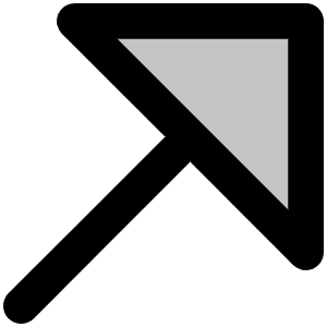 Arrow Up Right Duotone Icon from Phosphor Duotone Set