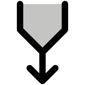 Arrows Merge Duotone Icon from Phosphor Duotone Set