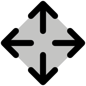 Arrows Out Cardinal Duotone Icon from Phosphor Duotone Set