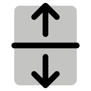 Arrows Out Line Vertical Duotone Icon from Phosphor Duotone Set
