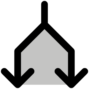 Arrows Split Duotone Icon from Phosphor Duotone Set