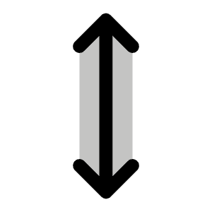Arrows Vertical Duotone Icon from Phosphor Duotone Set