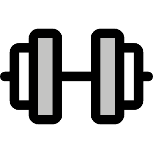 Barbell Duotone Icon from Phosphor Duotone Set