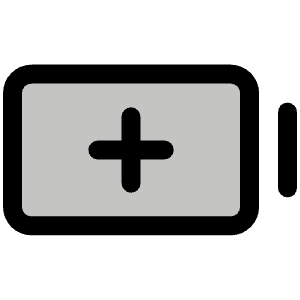 Battery Plus Duotone Icon from Phosphor Duotone Set