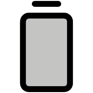 Battery Vertical Empty Duotone Icon from Phosphor Duotone Set