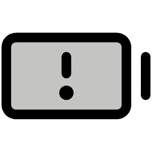 Battery Warning Duotone Icon from Phosphor Duotone Set