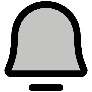 Bell Simple Duotone Icon from Phosphor Duotone Set