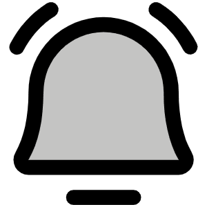 Bell Simple Ringing Duotone Icon from Phosphor Duotone Set