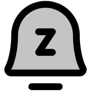 Bell Simple Z Duotone Icon from Phosphor Duotone Set