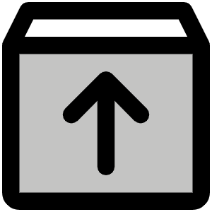 Box Arrow Up Duotone Icon from Phosphor Duotone Set