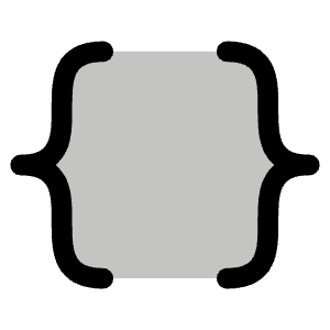 Brackets Curly Duotone Icon from Phosphor Duotone Set