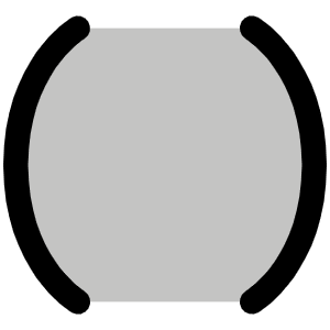 Brackets Round Duotone Icon from Phosphor Duotone Set