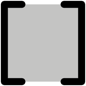 Brackets Square Duotone Icon from Phosphor Duotone Set