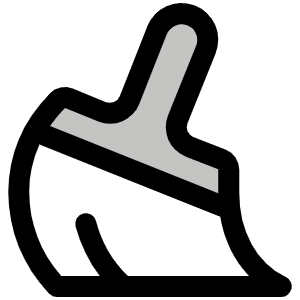 Broom Duotone Icon from Phosphor Duotone Set