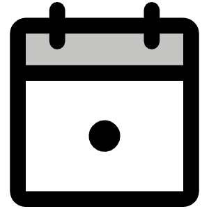 Calendar Dot Duotone Icon from Phosphor Duotone Set