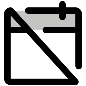 Calendar Slash Duotone Icon from Phosphor Duotone Set