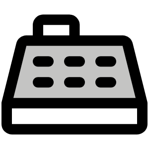 Cash Register Duotone Icon from Phosphor Duotone Set