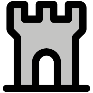 Castle Turret Duotone Icon from Phosphor Duotone Set