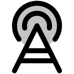 Cell Tower Duotone Icon from Phosphor Duotone Set