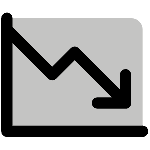 Chart Line Down Duotone Icon from Phosphor Duotone Set