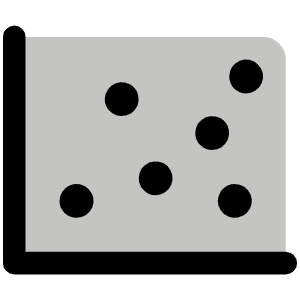 Chart Scatter Duotone Icon from Phosphor Duotone Set