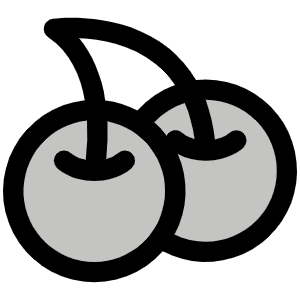 Cherries Duotone Icon from Phosphor Duotone Set
