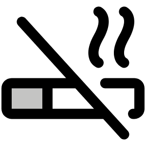 Cigarette Slash Duotone Icon from Phosphor Duotone Set