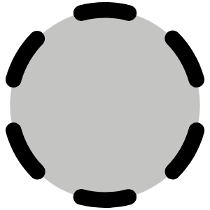Circle Dashed Duotone Icon from Phosphor Duotone Set