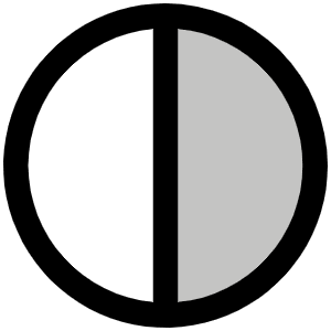 Circle Half Duotone Icon from Phosphor Duotone Set