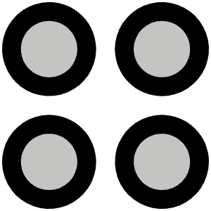 Circles Four Duotone Icon from Phosphor Duotone Set