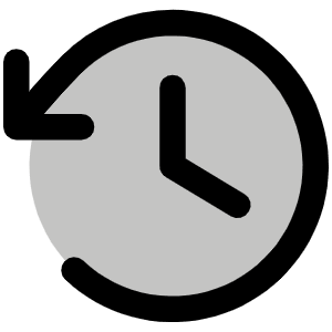 Clock Counter Clockwise Duotone Icon from Phosphor Duotone Set