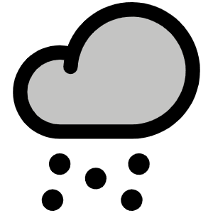 Cloud Snow Duotone Icon from Phosphor Duotone Set