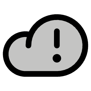Cloud Warning Duotone Icon from Phosphor Duotone Set