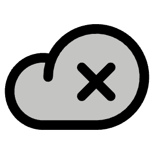 Cloud X Duotone Icon from Phosphor Duotone Set