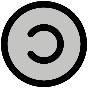 Copyleft Duotone Icon from Phosphor Duotone Set