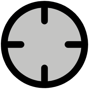 Crosshair Simple Duotone Icon from Phosphor Duotone Set