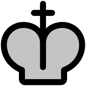 Crown Cross Duotone Icon from Phosphor Duotone Set