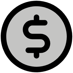 Currency Circle Dollar Duotone Icon from Phosphor Duotone Set