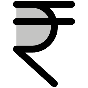 Currency Inr Duotone Icon from Phosphor Duotone Set