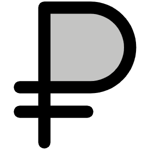 Currency Rub Duotone Icon from Phosphor Duotone Set