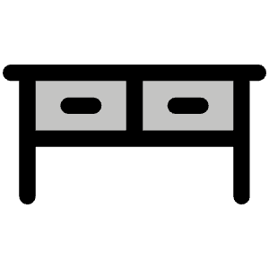 Desk Duotone Icon from Phosphor Duotone Set