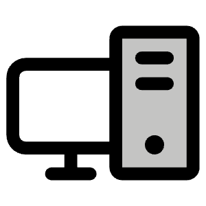 Desktop Tower Duotone Icon from Phosphor Duotone Set