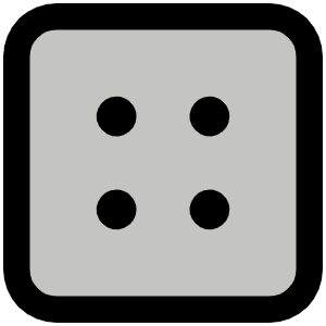 Dice Four Duotone Icon from Phosphor Duotone Set
